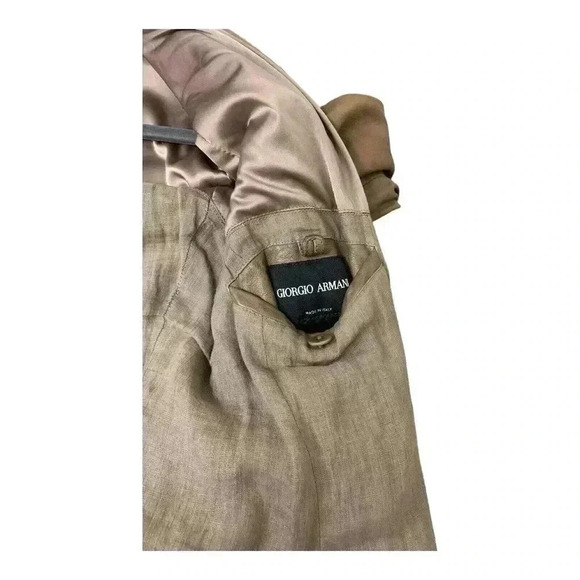 Giorgio Armani Men's 100% Soft Lambskin Leather Jacket Made In Italy Sz 48 - Picture 11 of 16